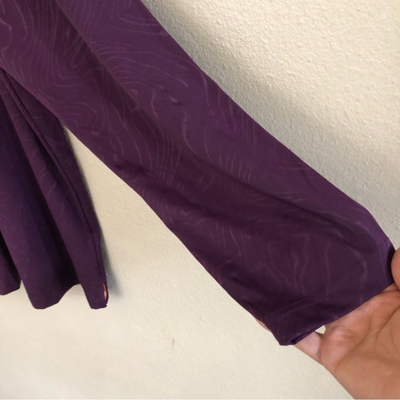 Maelreg Golf Performance Dry Fit Embossed Purple Long Sleeve Shirt Polo Size 3XL - Picture 8 of 16